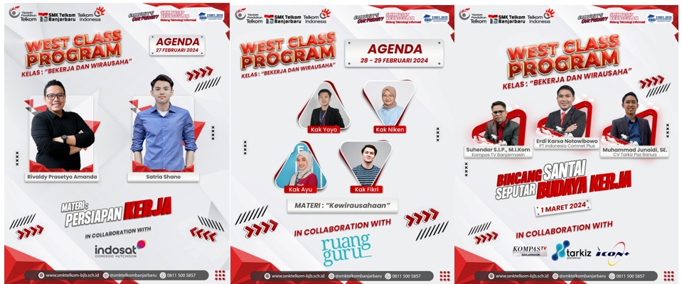 Program WEST CLASS: Memajukan Kewirausahaan dan Pendidikan di SMK Telkom Banjarbaru